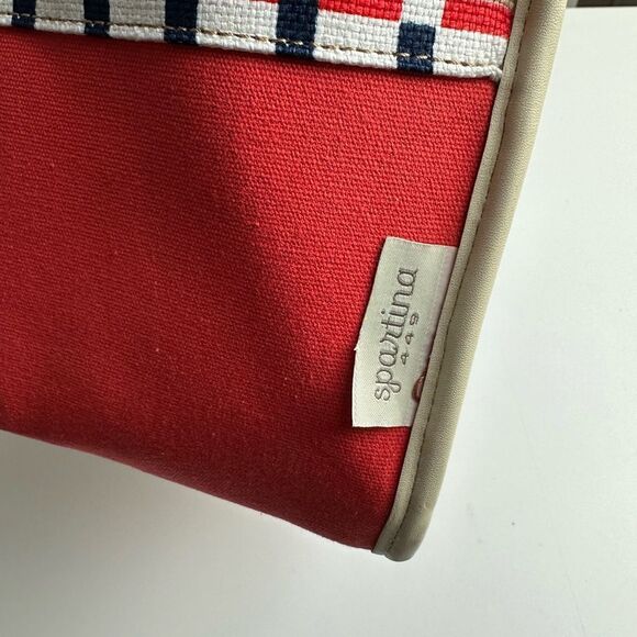Spartina 449 Quarterdeck Beach Bag Tote Red+Navy New with Tags - Picture 5 of 9